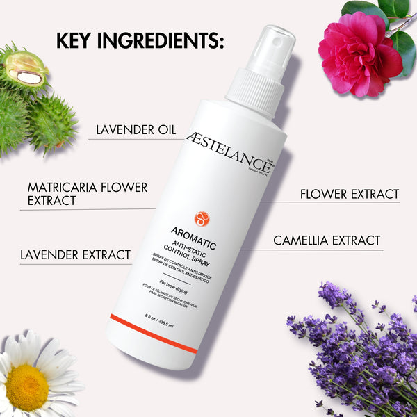 Aestelance Aromatic Lotion Anti Static Control Spray for Blow Drying 8 oz